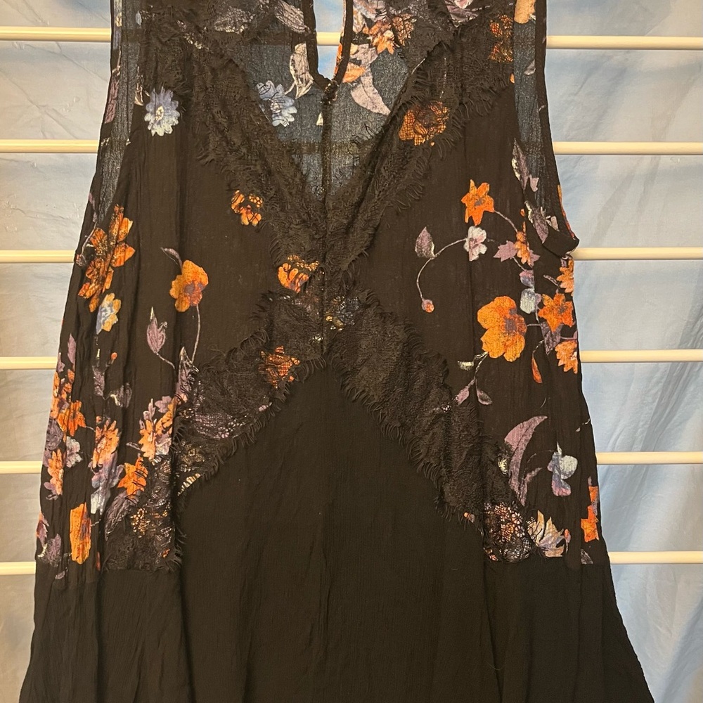 Daytrip Black and Orange Floral Blouse